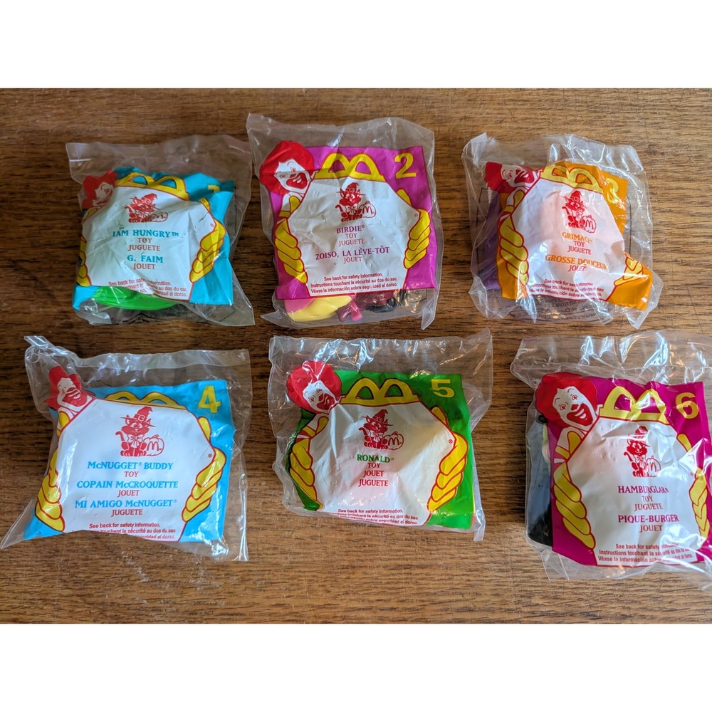 1998 McDonald's Ronald & Pals Haunted Halloween Happy Meal Toys Set of 6 Sealed